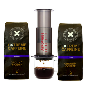 Extreme Caffeine Coffee and AeroPress Coffee Maker Bundle